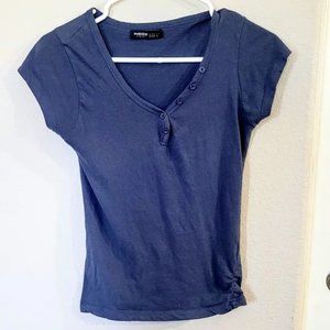 Navy Blue V-Neck T-Shirt